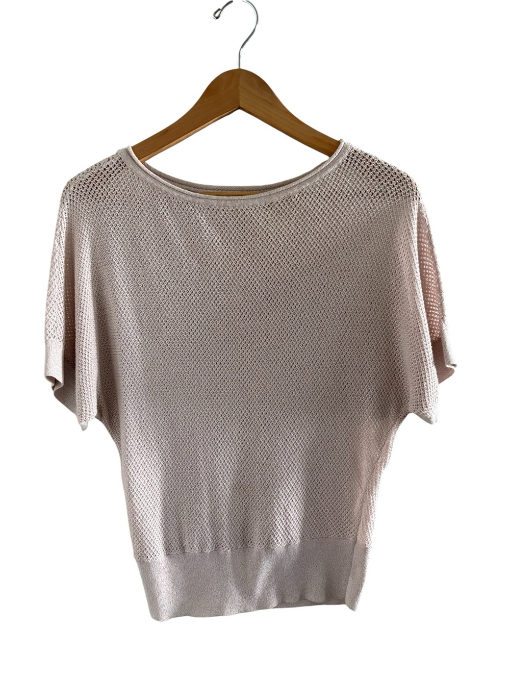 Michael Kors Dusty Pink and Silver Knit Top
